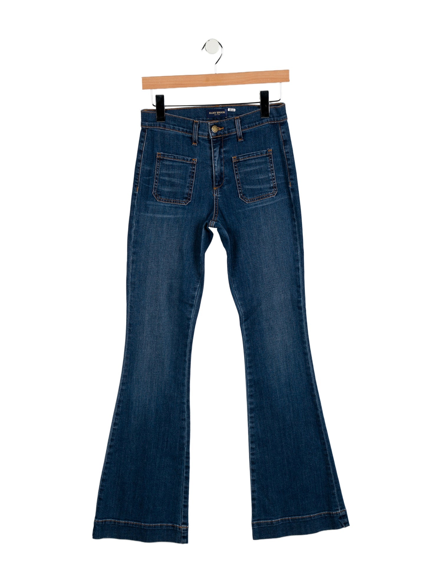 Ramy Brook Mid-Rise Wide Leg Jeans