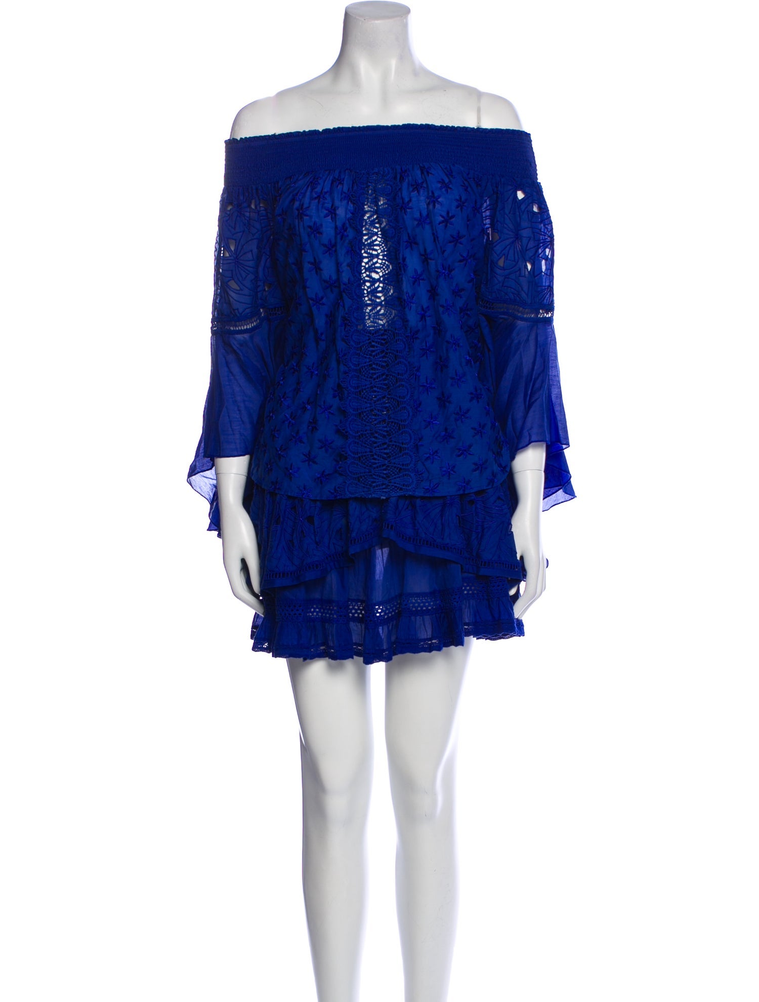 Ramy Brook Floral Print Embroidered Accent Skirt Set