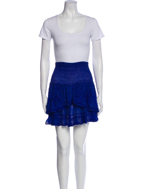 Ramy Brook Floral Print Embroidered Accent Skirt Set