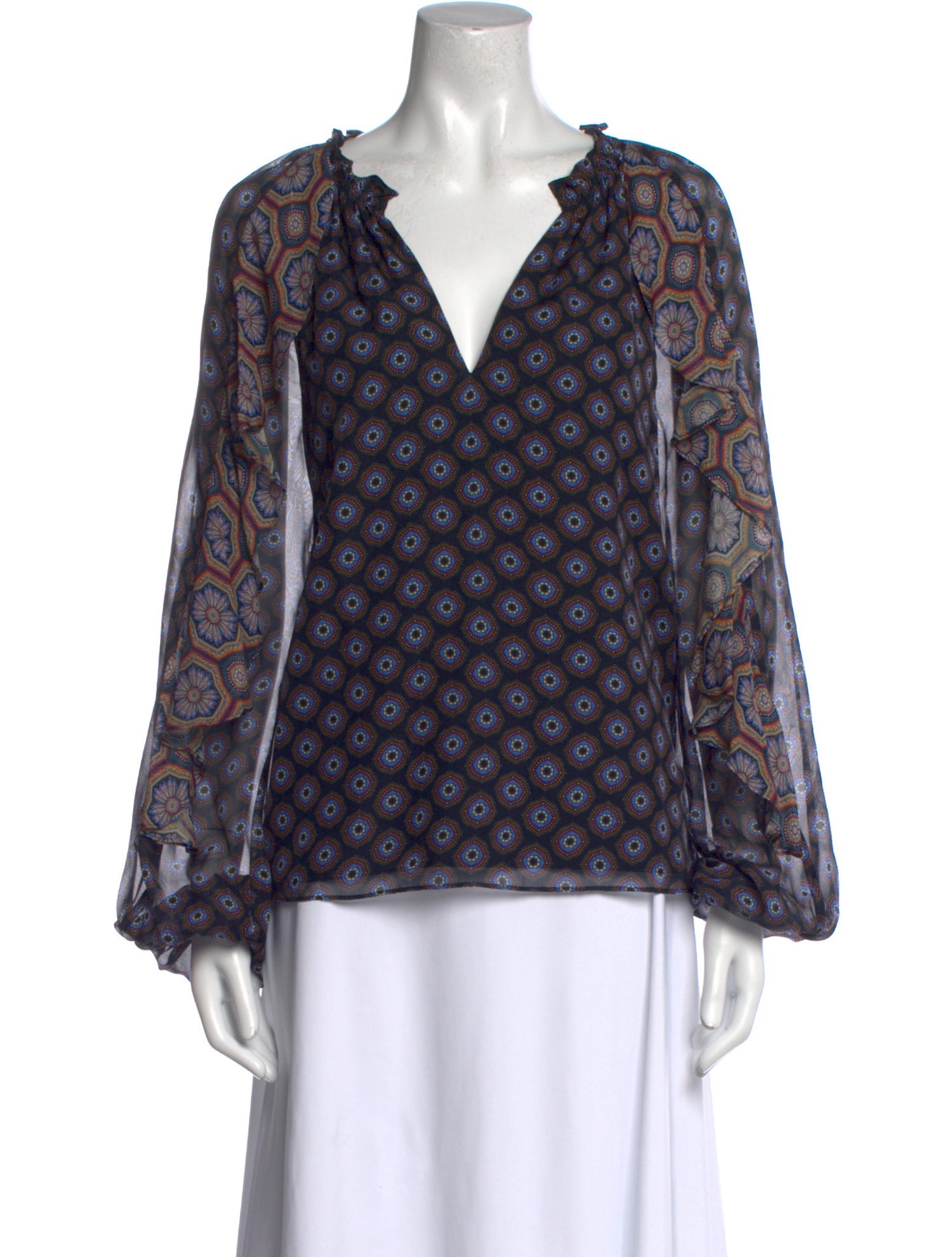 Ramy Brook Silk Printed Blouse