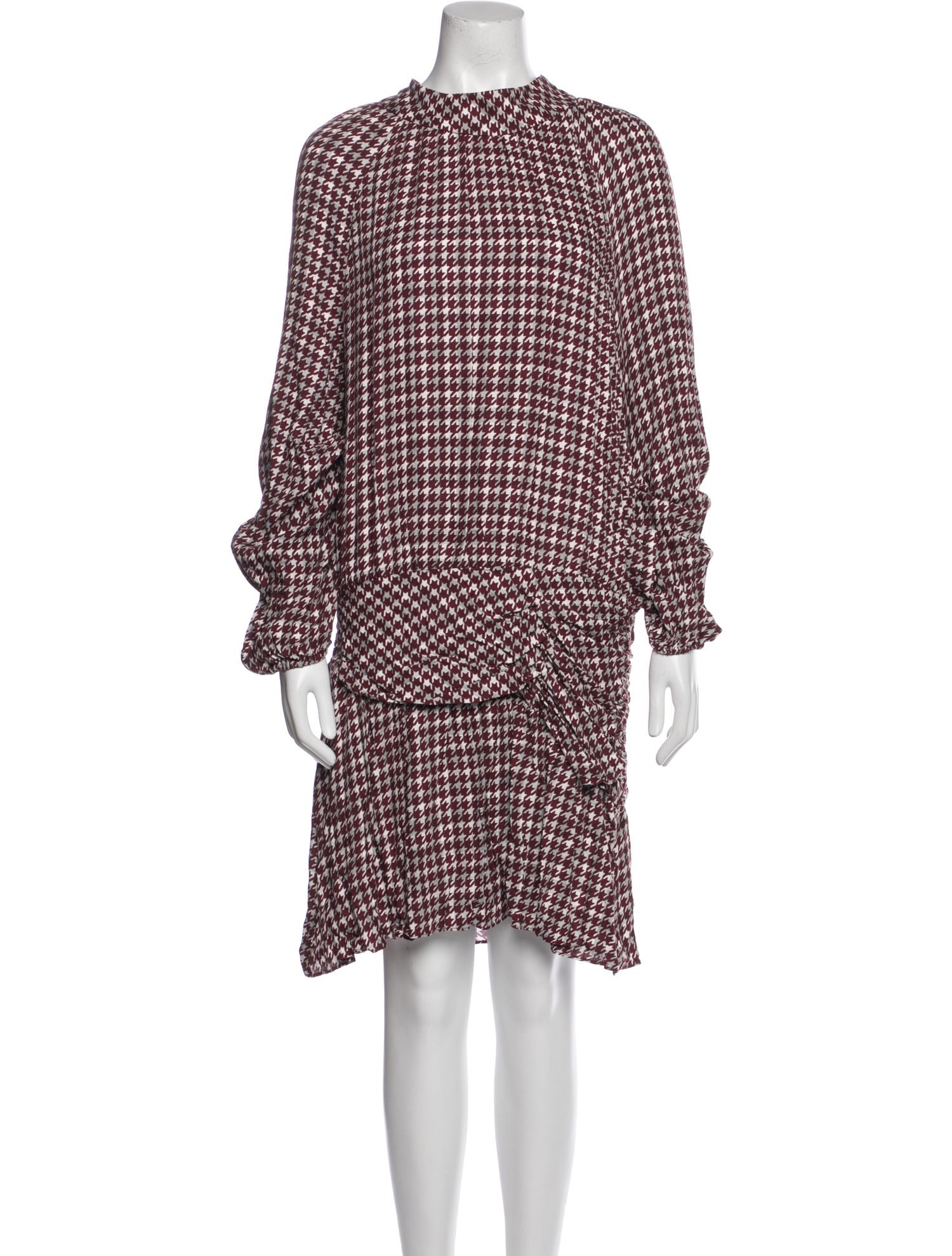 Ramy Brook Houndstooth Print Knee-Length Dress