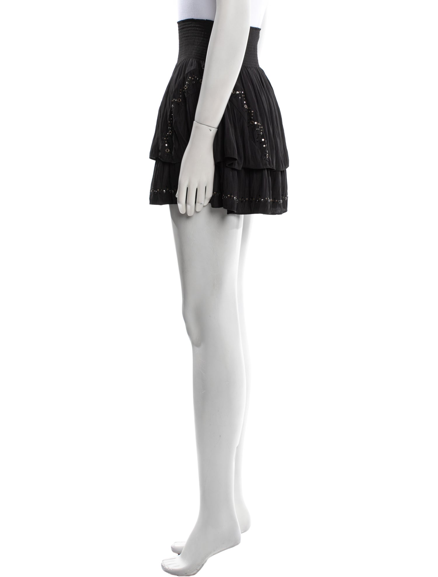 Ramy Brook Ruffle Embellishment Mini Skirt