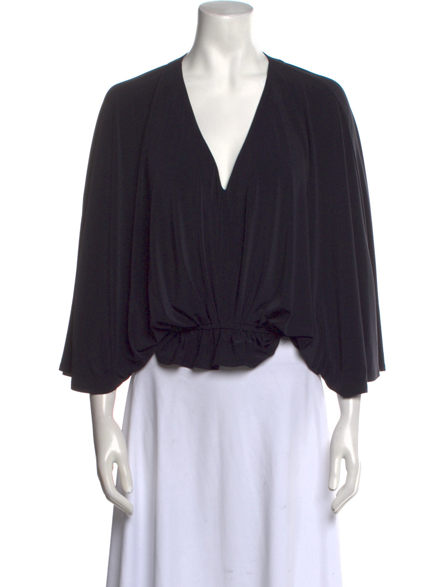 Ramy Brook V-Neck Three-Quarter Sleeve Blouse