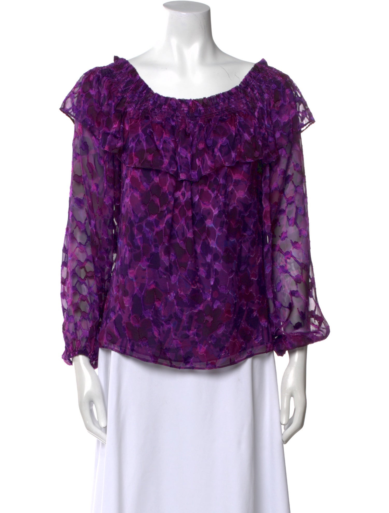 Ramy Brook Floral Print Scoop Neck Blouse