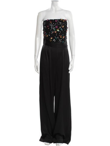 Pre-owned Ramy Brook Strapless Jumpsuit In Black