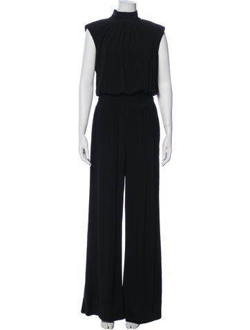 Pre-owned Ramy Brook Turtleneck Jumpsuit In Black