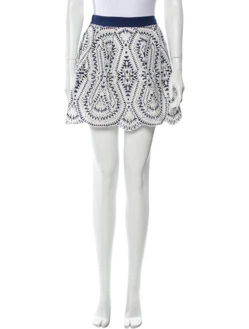 Ramy Brook Printed Mini Skirt w/ Tags White
