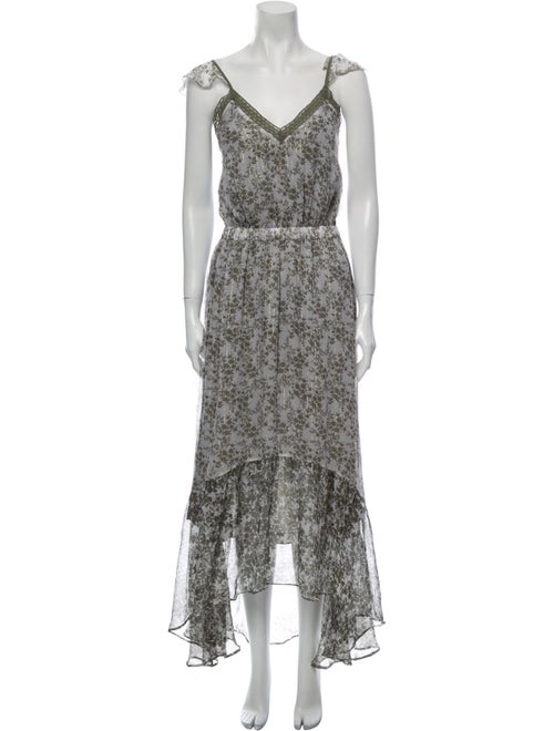 Ramy Brook Silk Long Dress Green