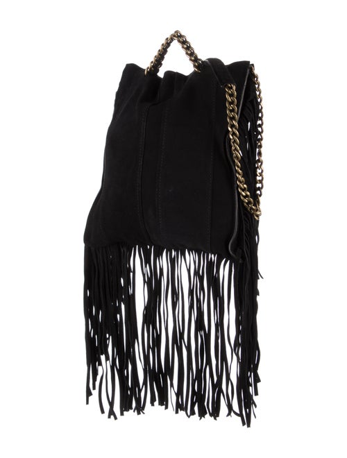 Ramy Brook Fringe Trimmed Suede Shoulder Bag