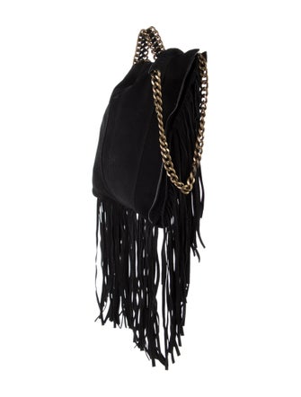 Ramy Brook Fringe Trimmed Suede Shoulder Bag