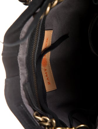 Ramy Brook Fringe Trimmed Suede Shoulder Bag