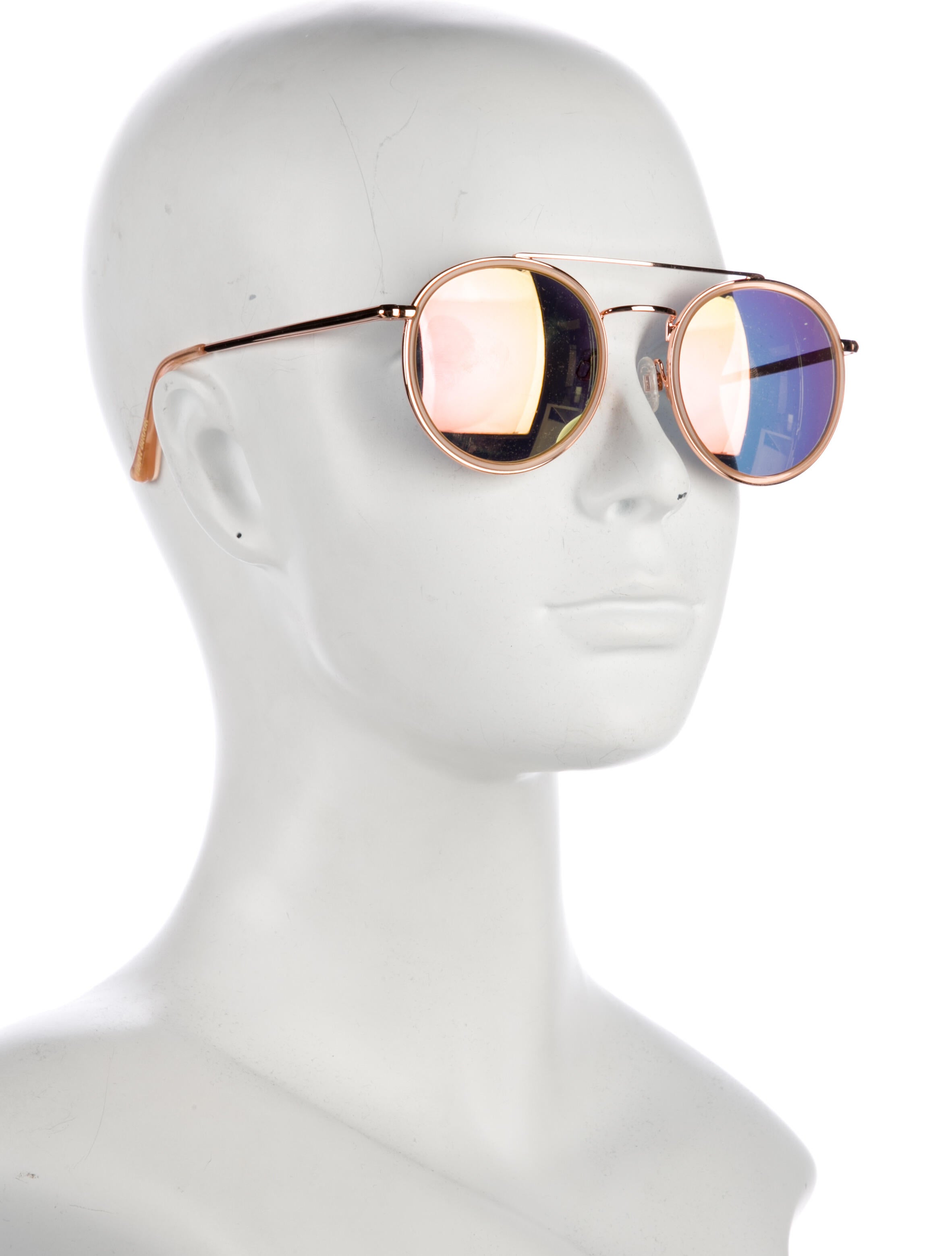 Ramy Brook Aviator Mirrored Sunglasses