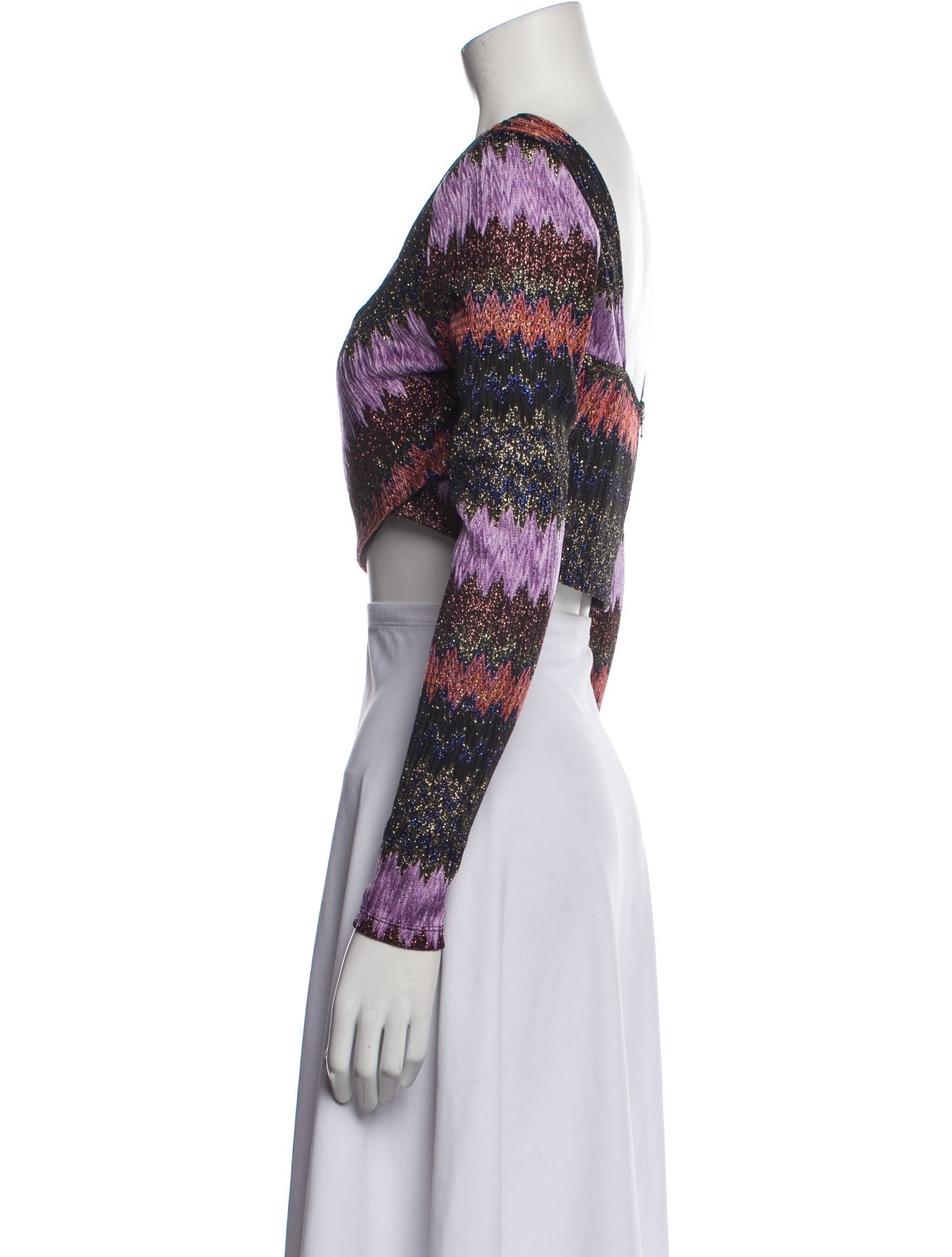 Ramy Brook Printed Cowl Neck Crop Top