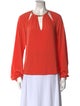 Ramy Brook Bateau Neckline Long Sleeve Blouse
