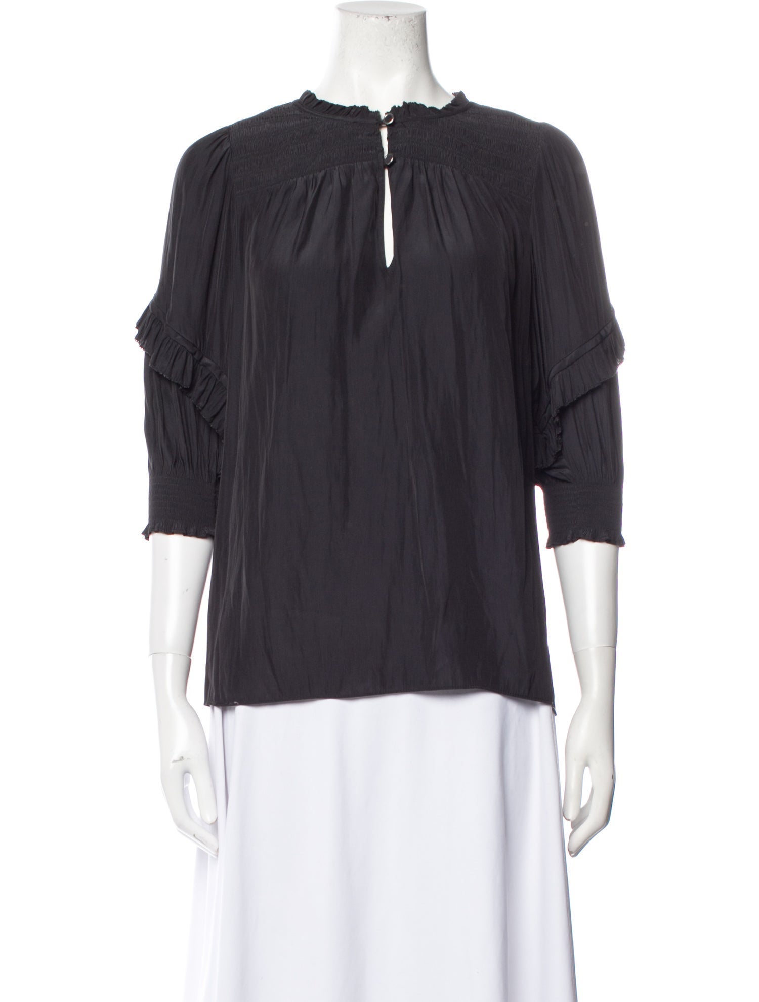 Ramy Brook Crew Neck Three-Quarter Sleeve Blouse w/ Tags