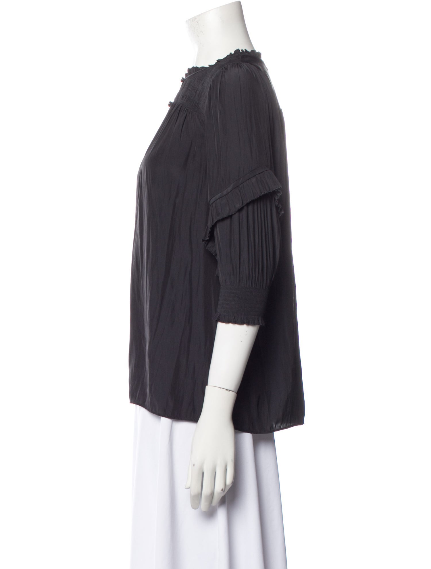 Ramy Brook Crew Neck Three-Quarter Sleeve Blouse w/ Tags