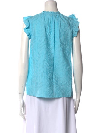 Ramy Brook Mock Neck Sleeveless Blouse
