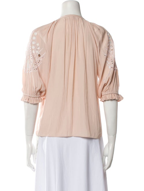 Ramy Brook Mock Neck Three-Quarter Sleeve Blouse