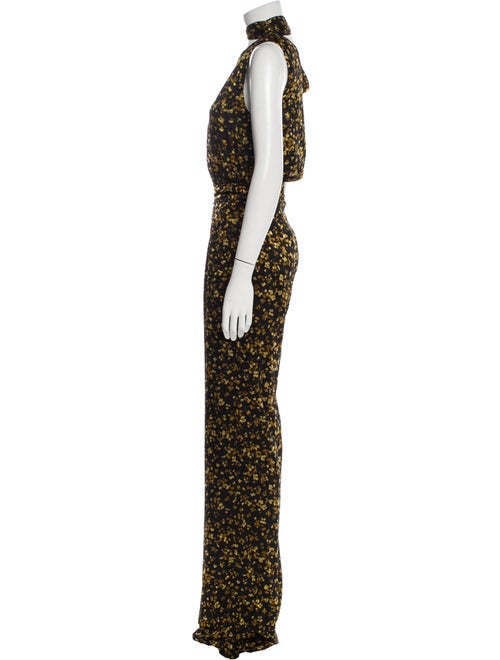 Ramy Brook Floral Print Tie Neck Jumpsuit