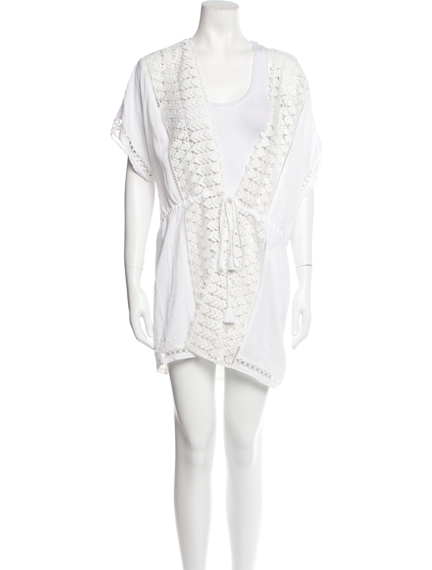 Ramy Brook VNeck Mini Dress White Dresses, Clothing WYK88110 The