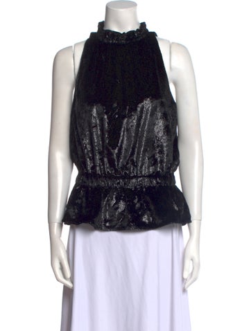 Ramy Brook Tops Printed Mock Neck Blouse S