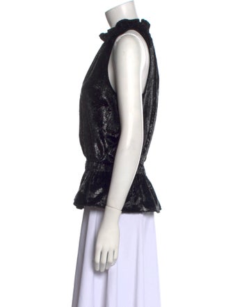 Ramy Brook Printed Mock Neck Blouse