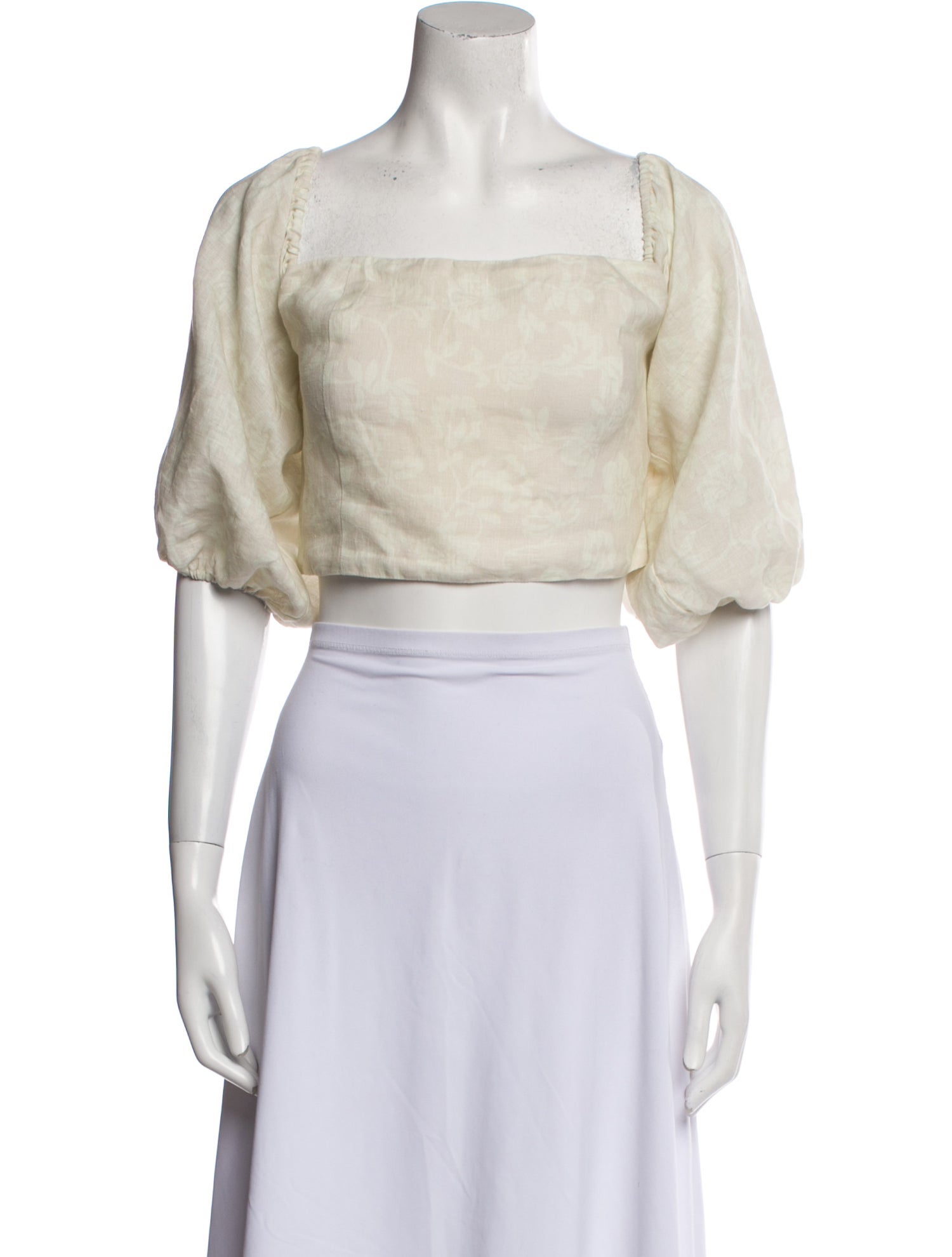 Ramy Brook Linen Square Neckline Crop Top