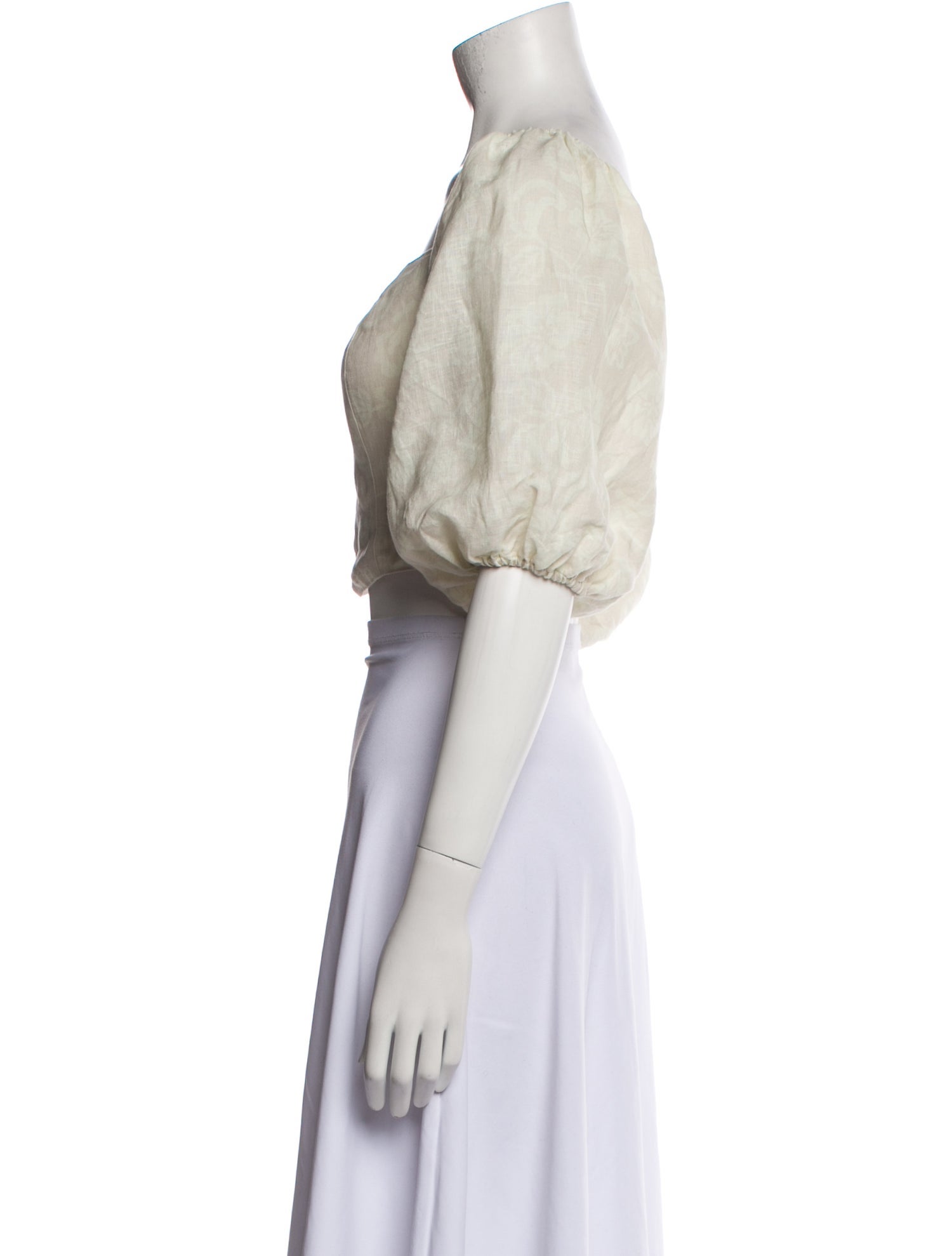 Ramy Brook Linen Square Neckline Crop Top