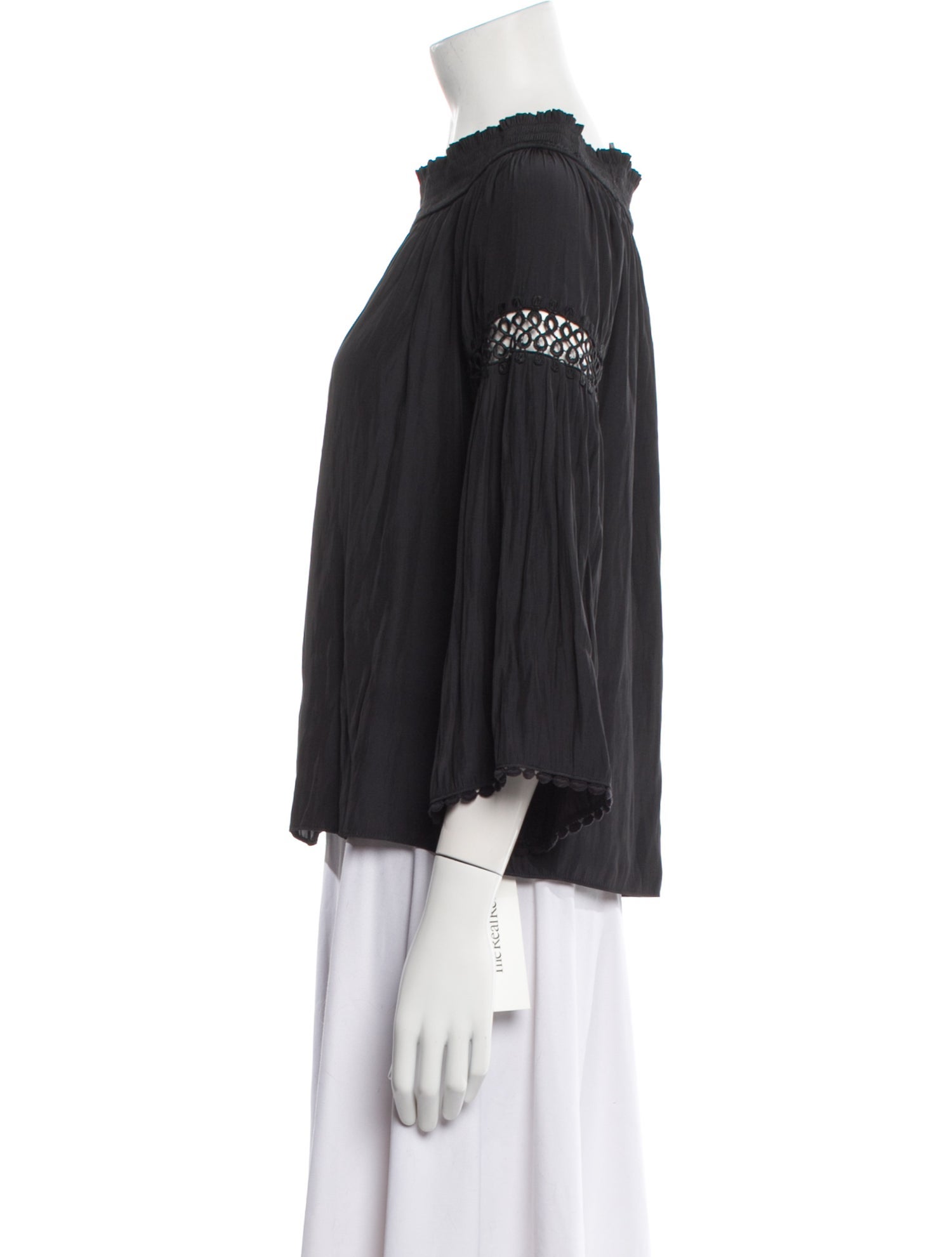 Ramy Brook Off-The-Shoulder Three-Quarter Sleeve Blouse