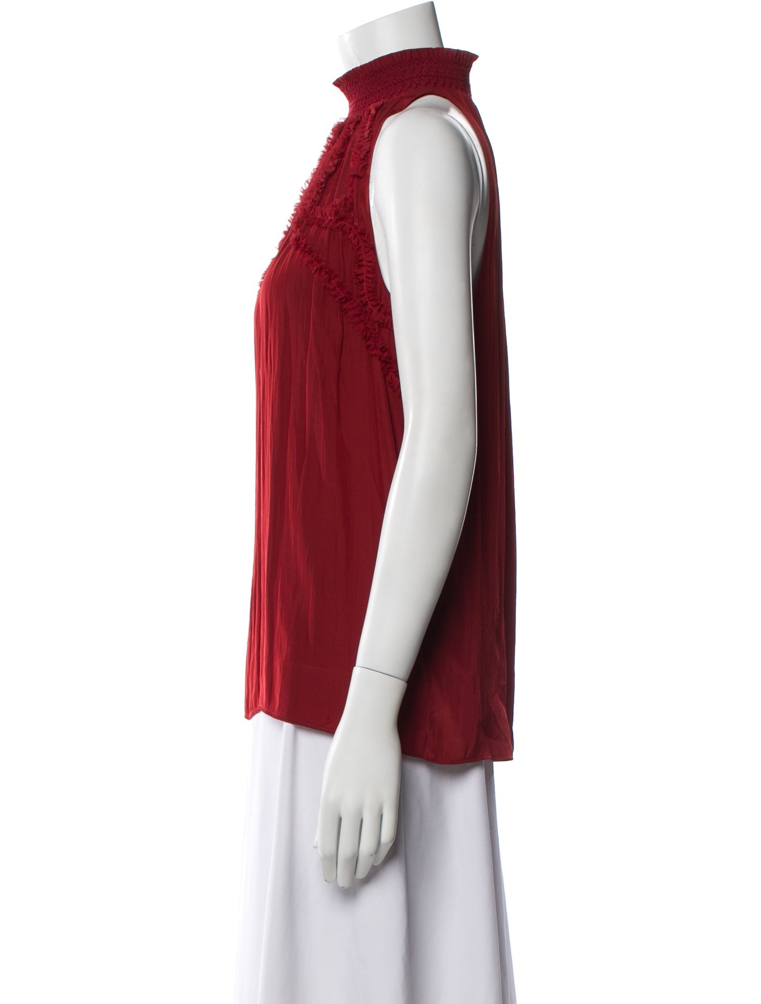 Ramy Brook Mock Neck Sleeveless Blouse