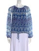 Ramy Brook Silk Tie-Dye Print Blouse