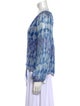 Ramy Brook Silk Tie-Dye Print Blouse