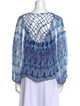 Ramy Brook Silk Tie-Dye Print Blouse