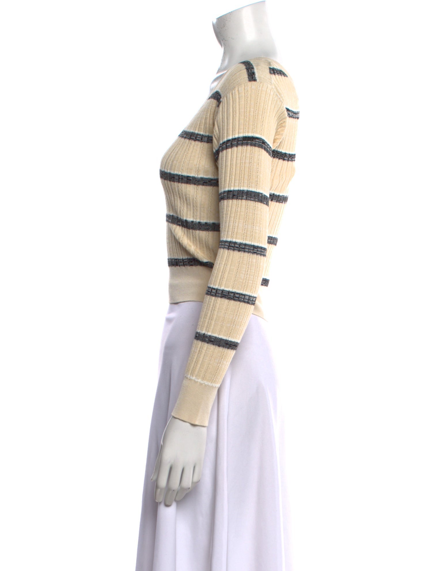 Ramy Brook Striped V-Neck Crop Top