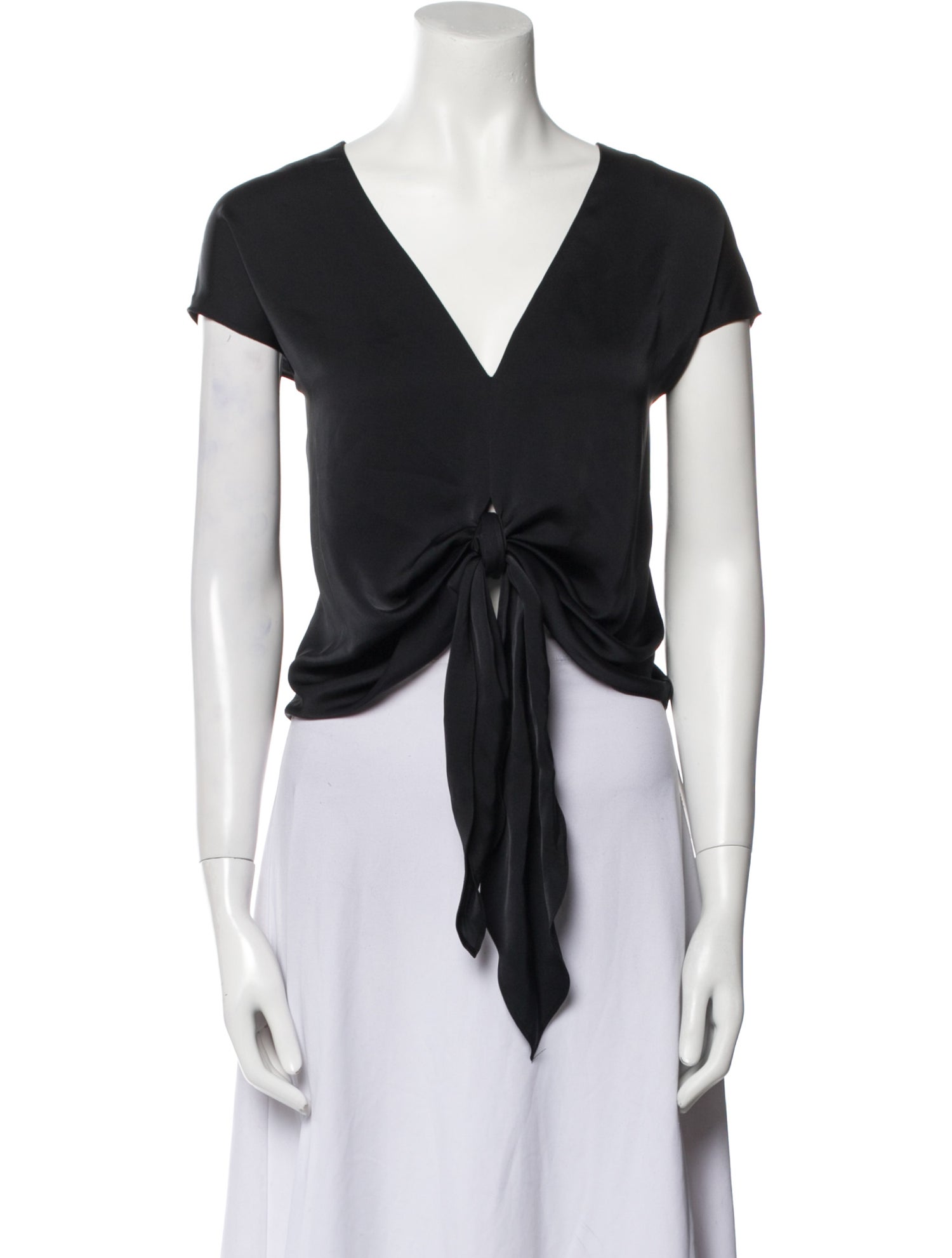 Ramy Brook V-Neck Short Sleeve Crop Top w/ Tags