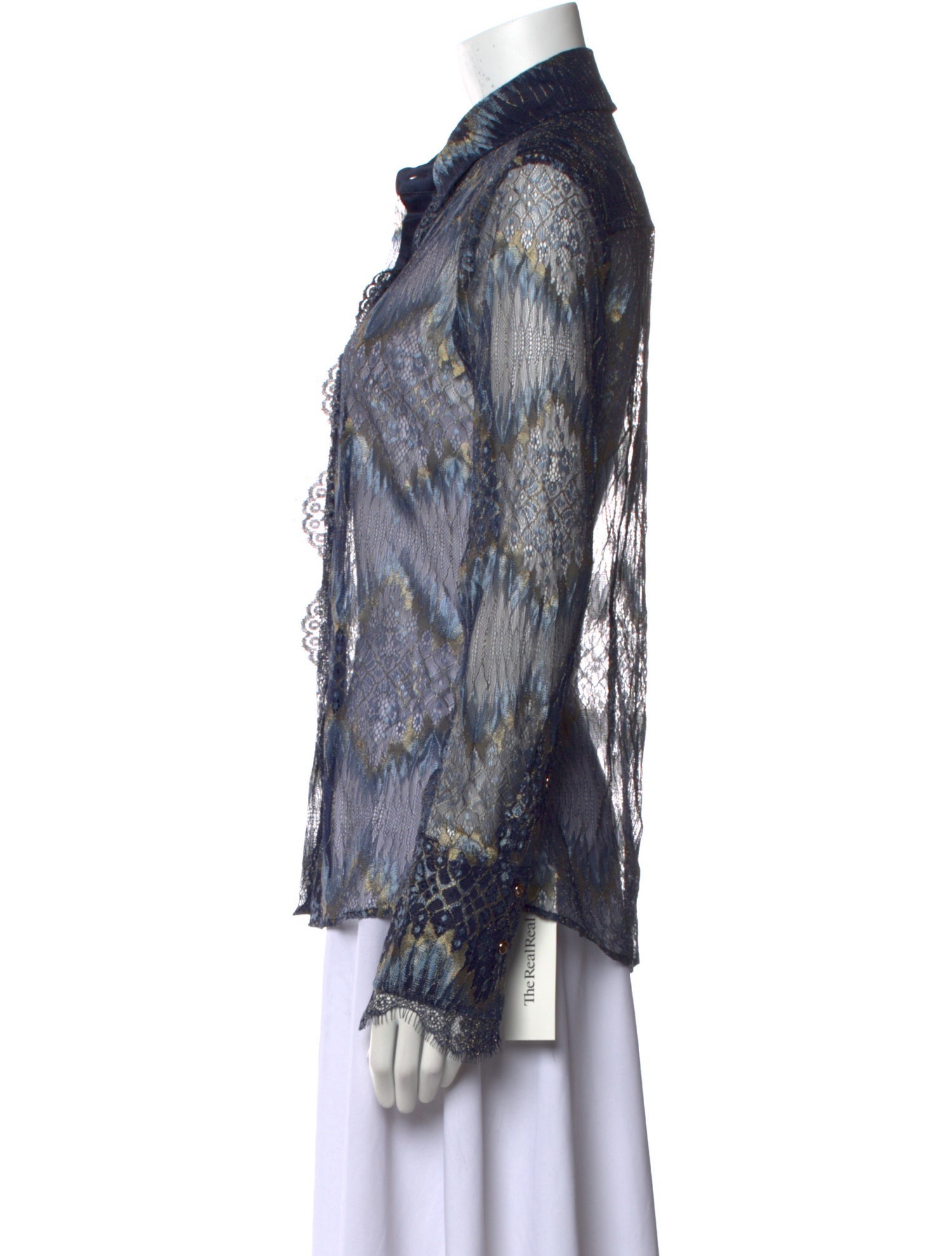 Ramy Brook Printed Long Sleeve Button-Up Top