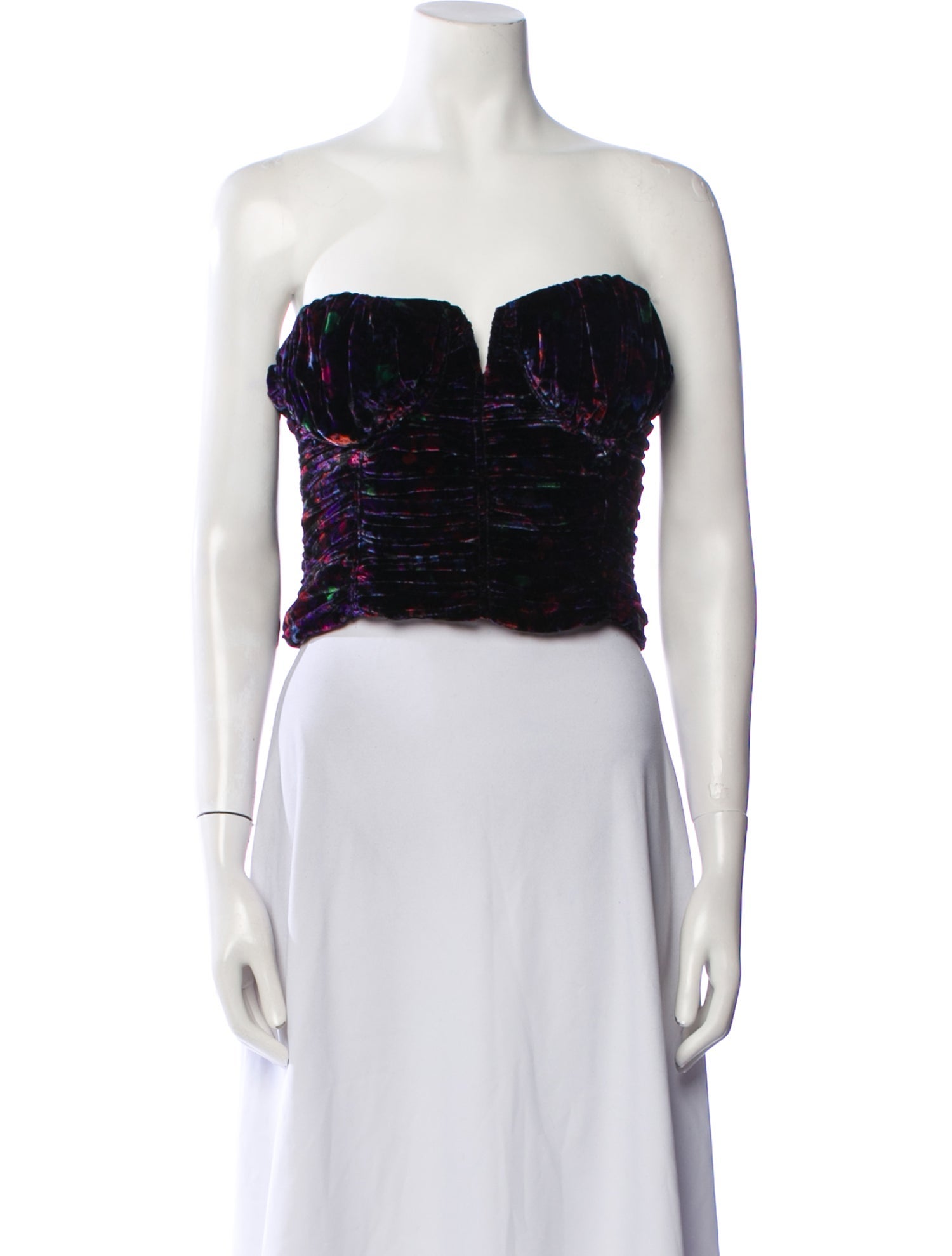 Ramy Brook Striped Strapless Crop Top