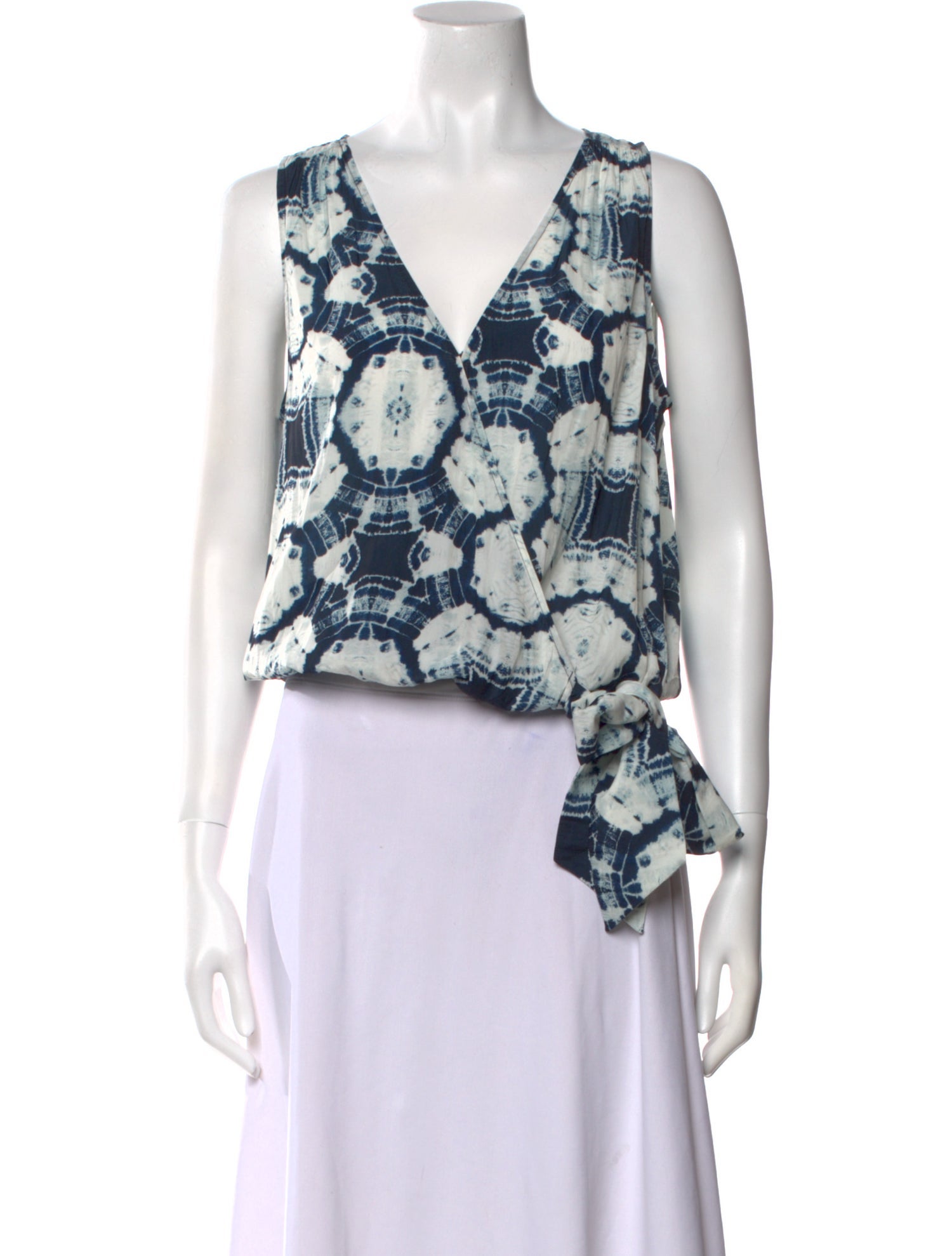 Ramy Brook Floral Print Plunge Neckline Crop Top