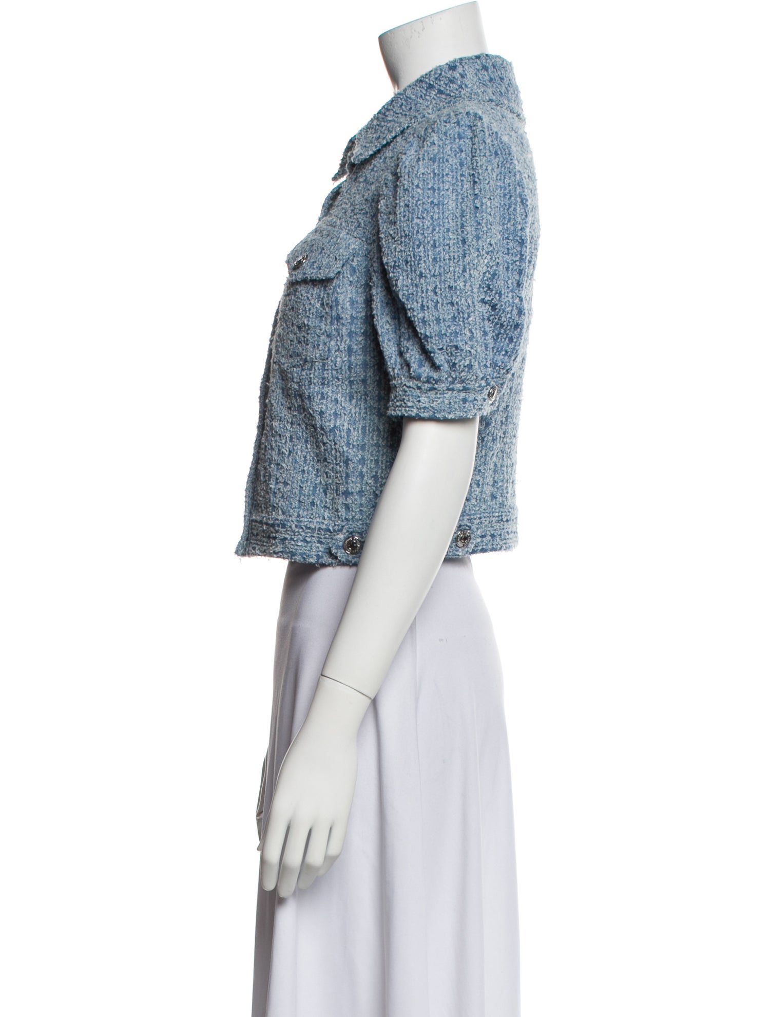 Ramy Brook Tweed Pattern Denim Jacket