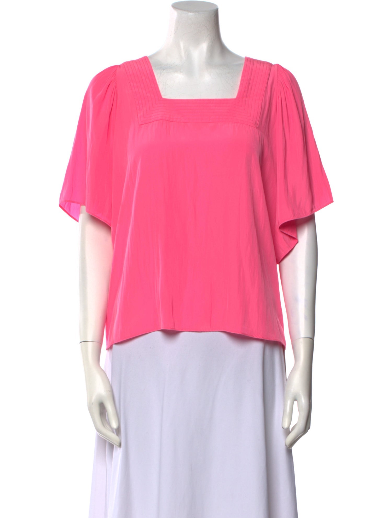 Ramy Brook Square Neckline Short Sleeve Blouse
