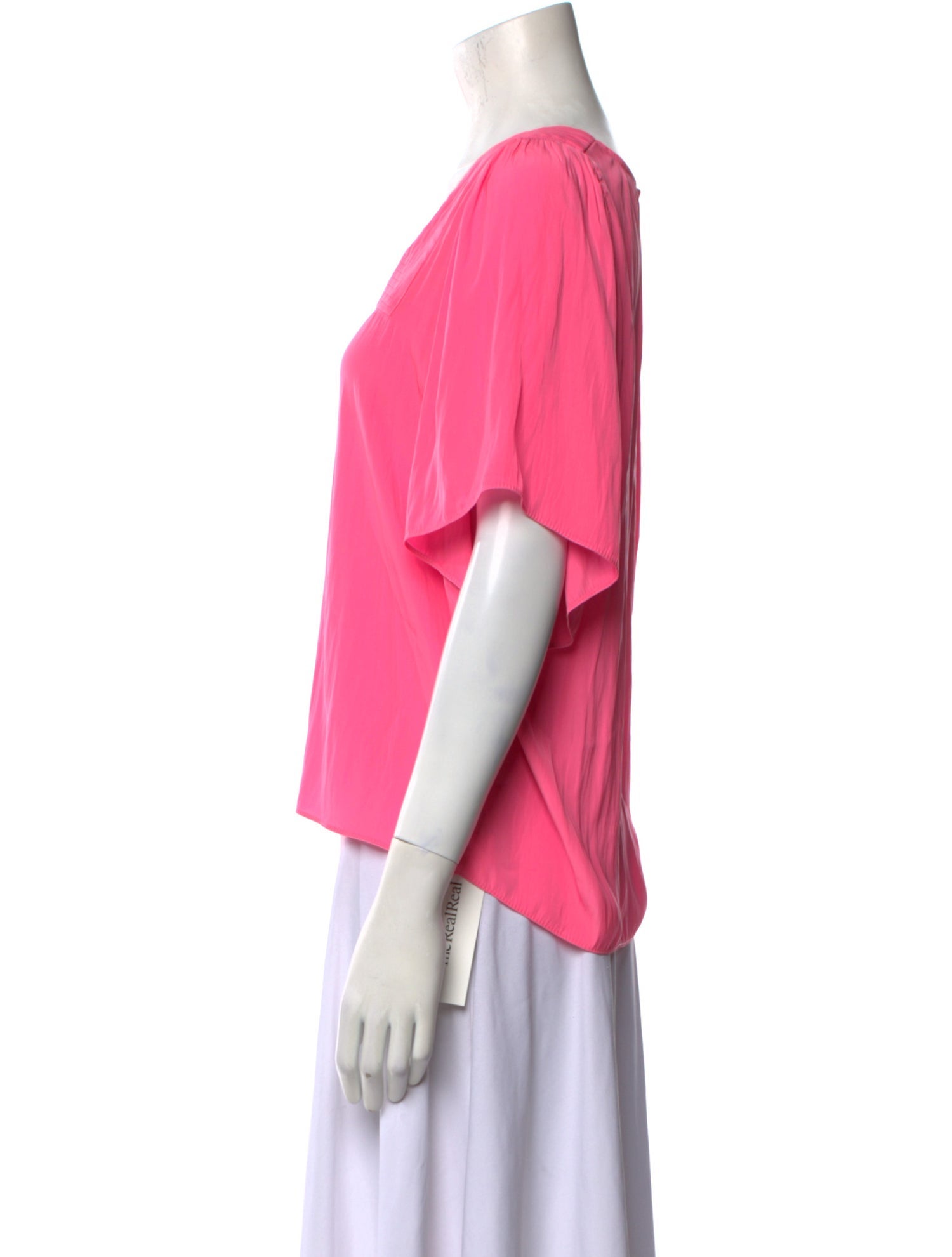 Ramy Brook Square Neckline Short Sleeve Blouse