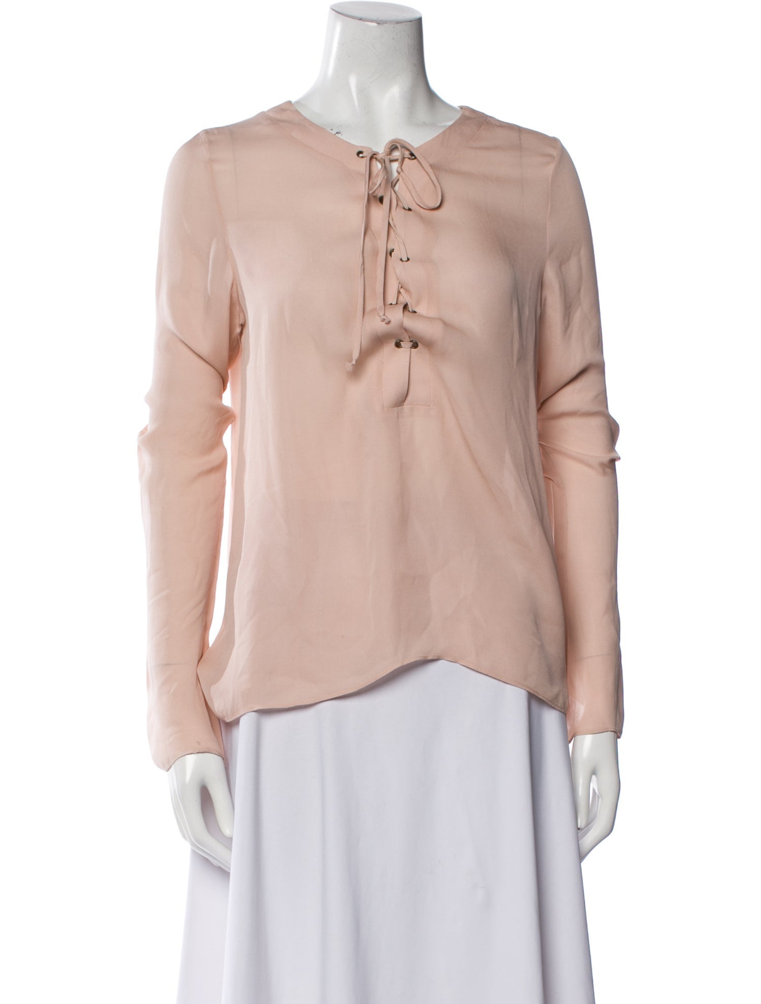 Ramy Brook Silk Tie Neck Blouse