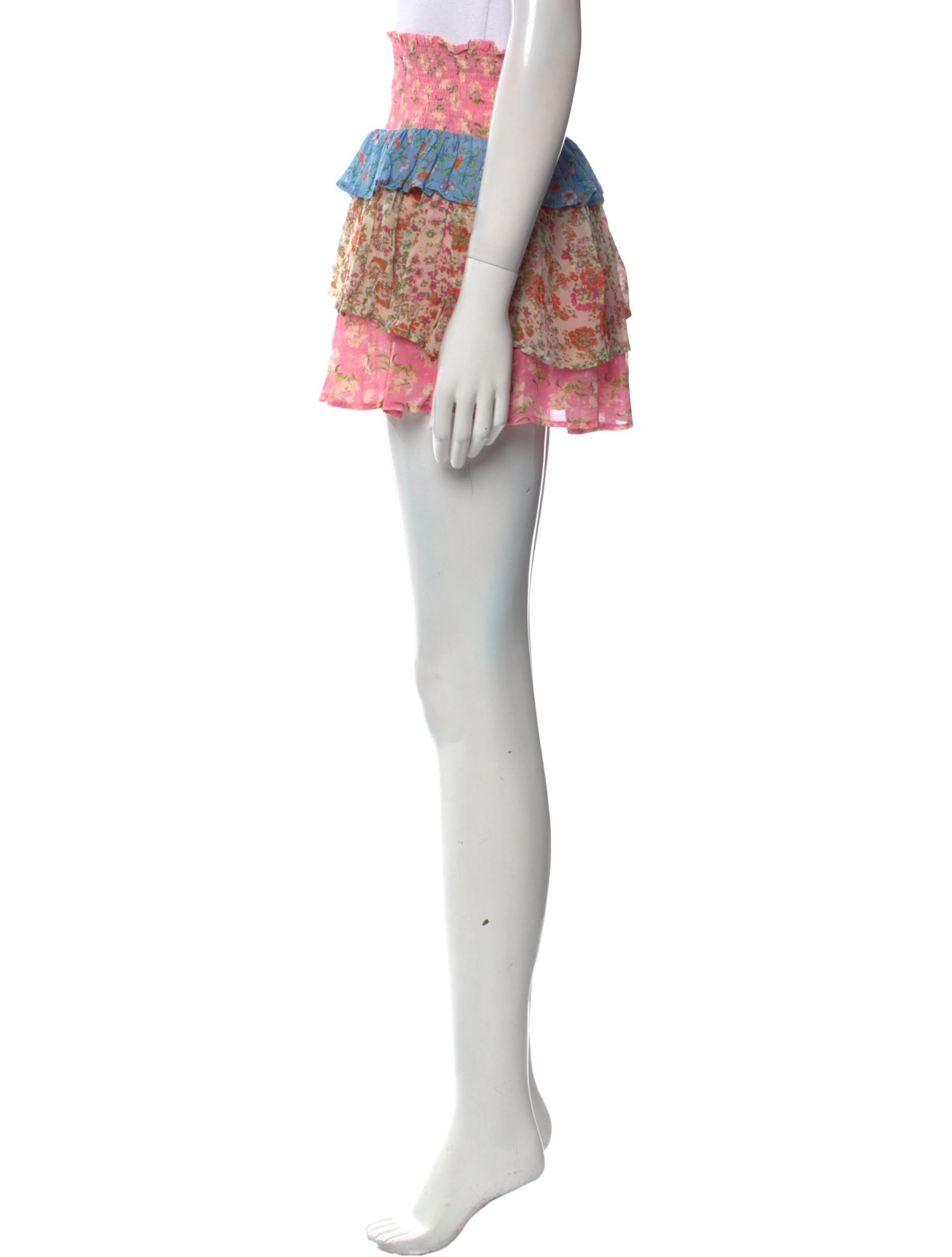 Ramy Brook Floral Print Mini Skirt