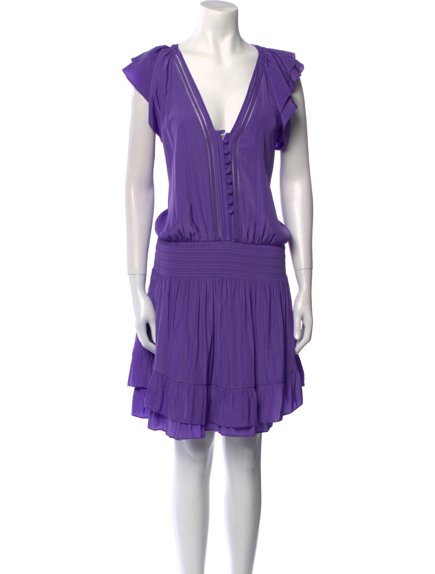 Ramy Brook V-Neck Knee-Length Dress