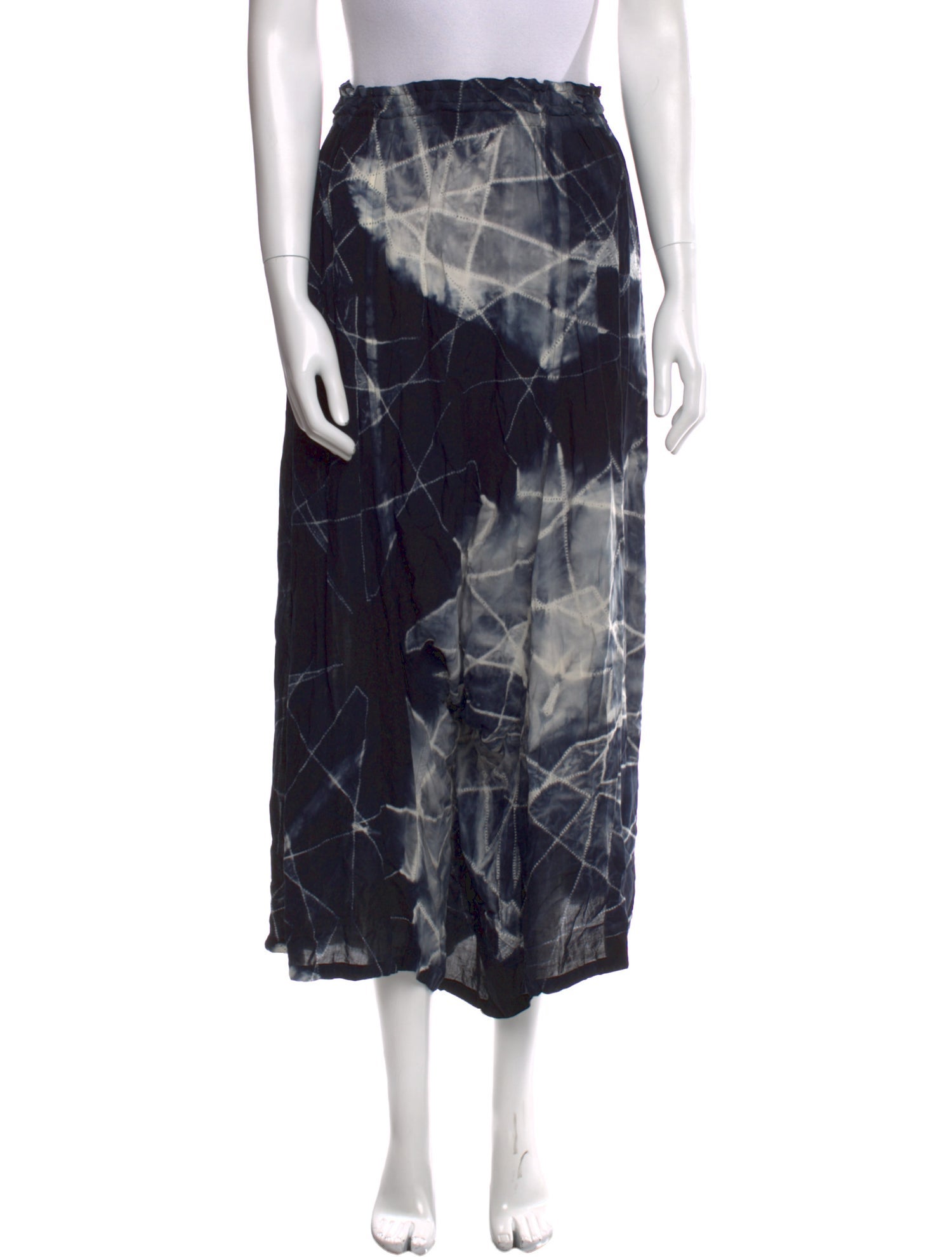 Yoshiki Hishinuma Tie-Dye Print Wide Leg Pants