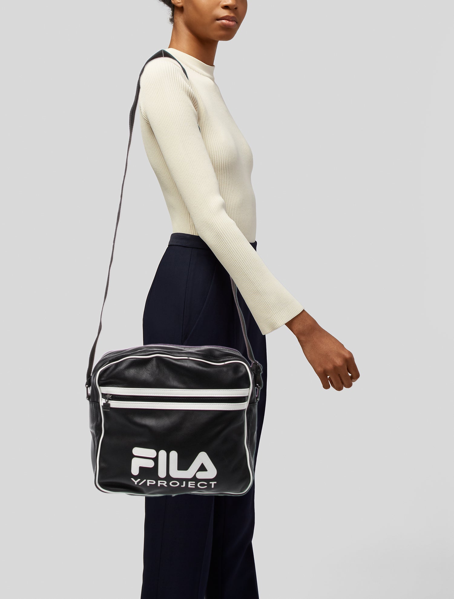 Y/Project x Fila Leather Messenger Bag