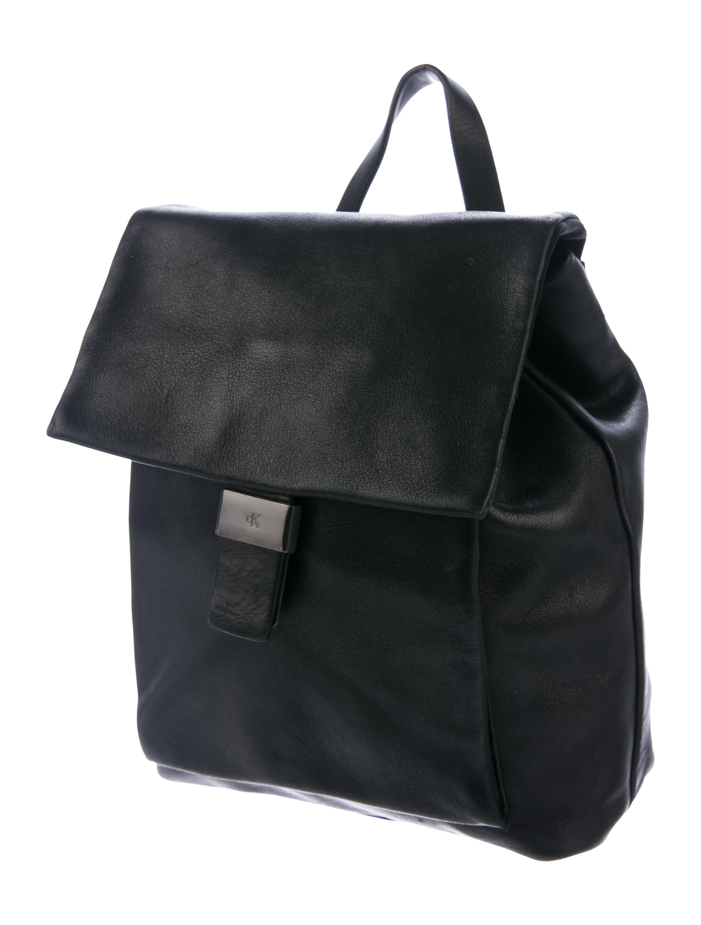 Calvin Klein Mini Leather Backpack Black Backpacks, Handbags