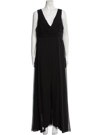 Calvin Klein Plunge Neckline Jumpsuit
