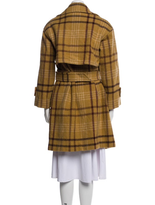 Calvin Klein Wool Plaid Print Peacoat