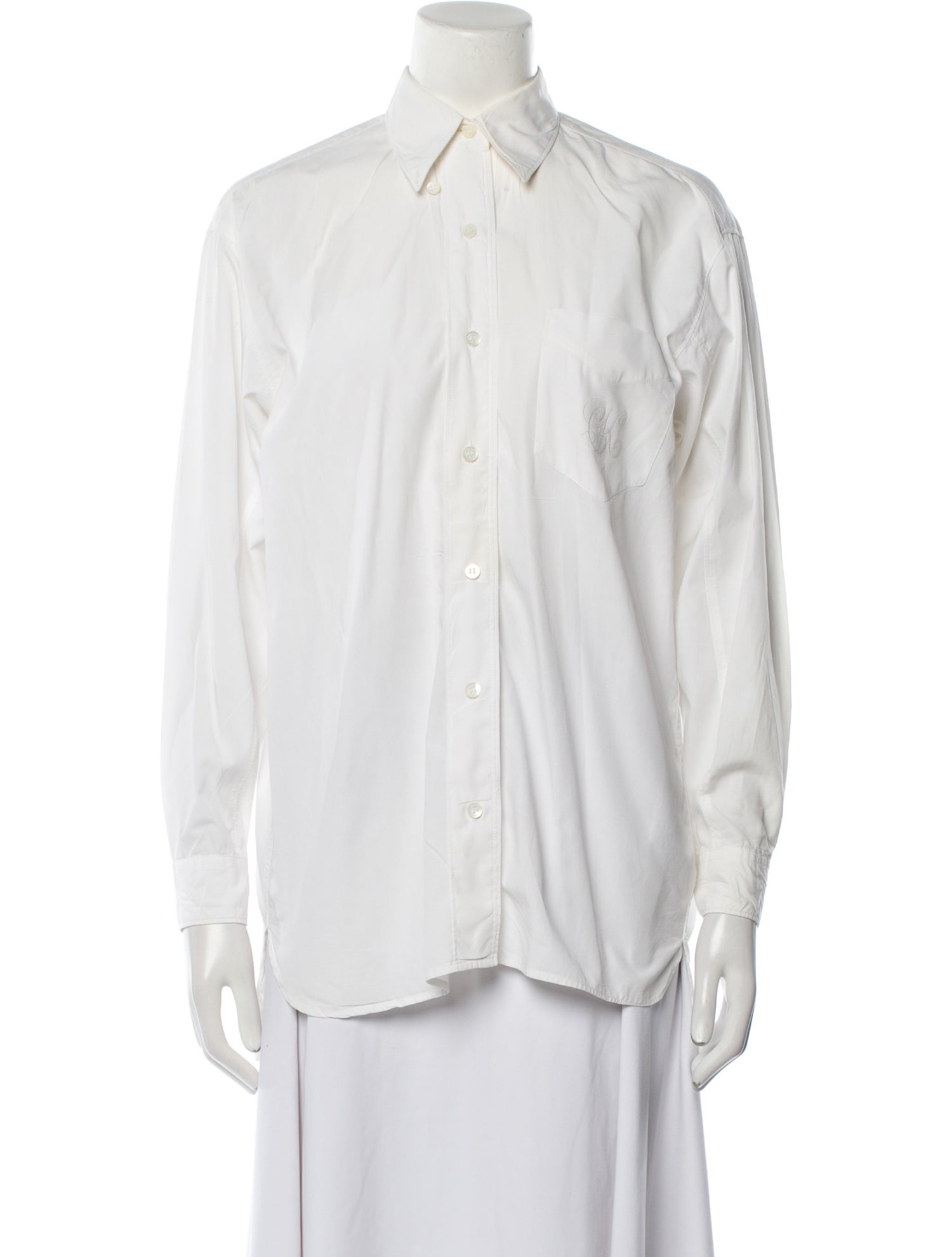 Calvin Klein Long Sleeve Button-Up Top